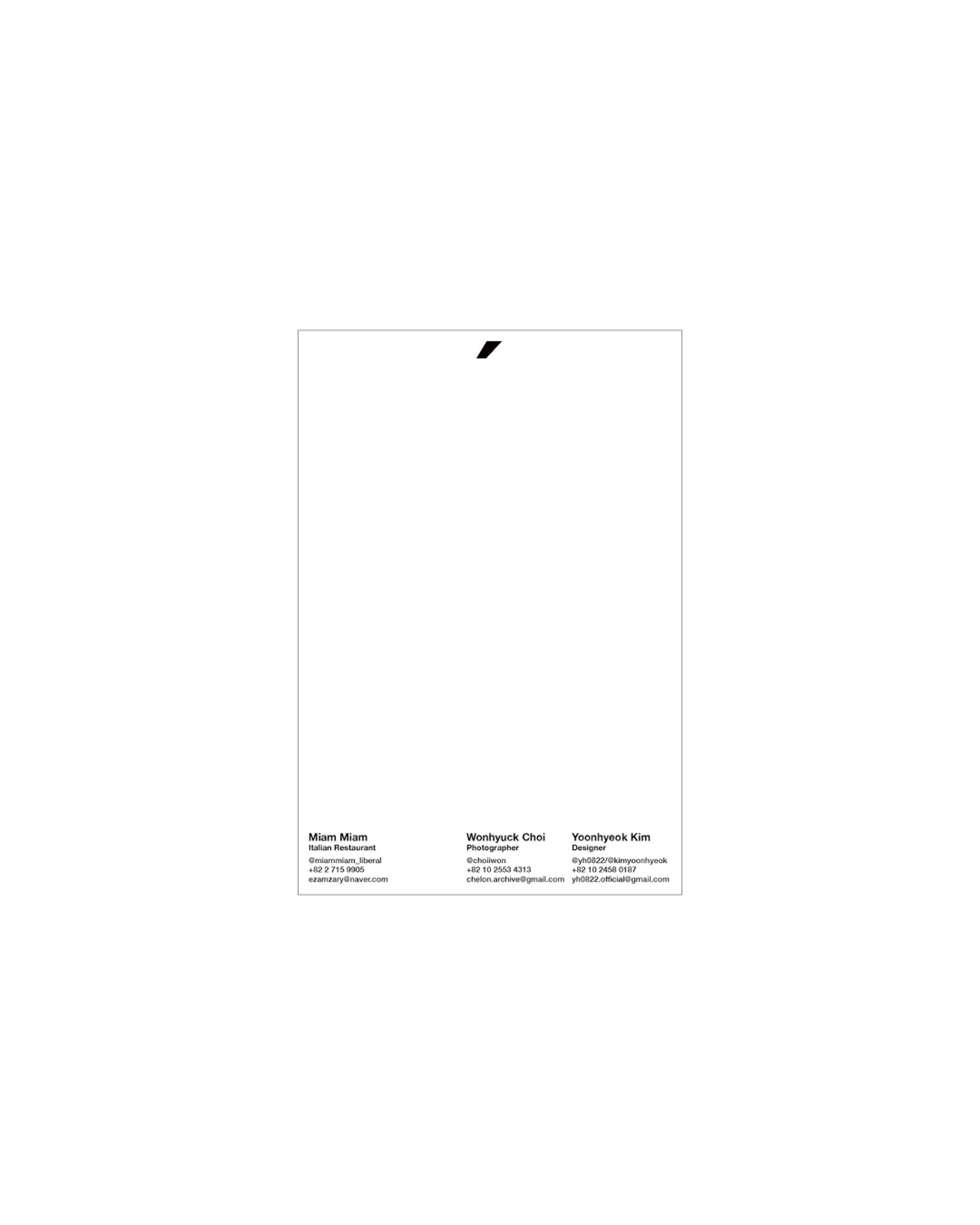 Photographer Choi Won-hyuk ≪MiamMiam≫ - 2